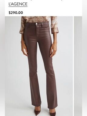 NWT L’AGENCE Selma High Waist Baby Boot Jeans Chocolate Coated Size 24